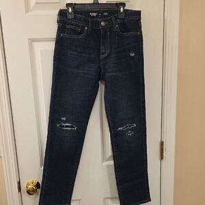 Old Navy Dark Blue Slim Fit Distressed Kids Jeans